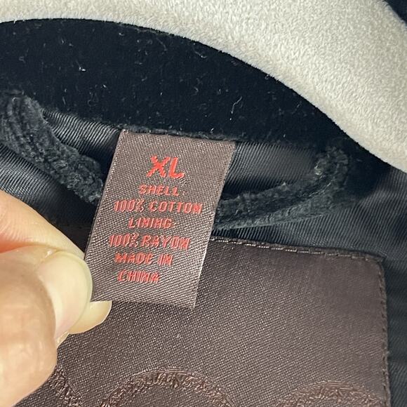 Tre Vero Loro Piana Velvet Blazer Sport Coat Jacket Mens XL 42R Black Peak Lapel - Picture 7 of 16